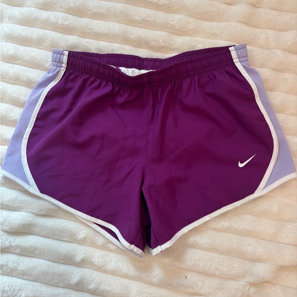 Nike Women's Athletic Shorts in Purple and White